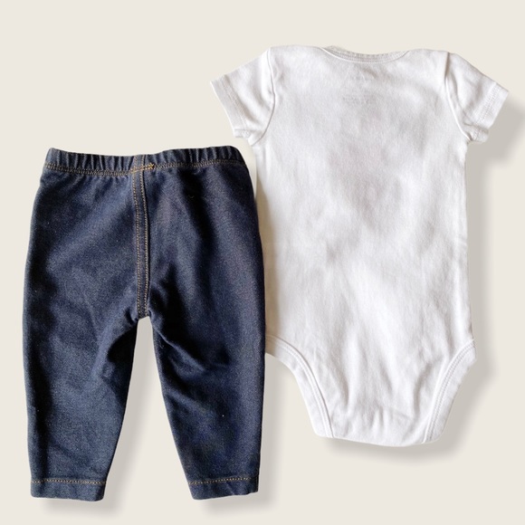 Carter’s Onesie + Jegging Outfit Size 3M - Picture 2 of 8